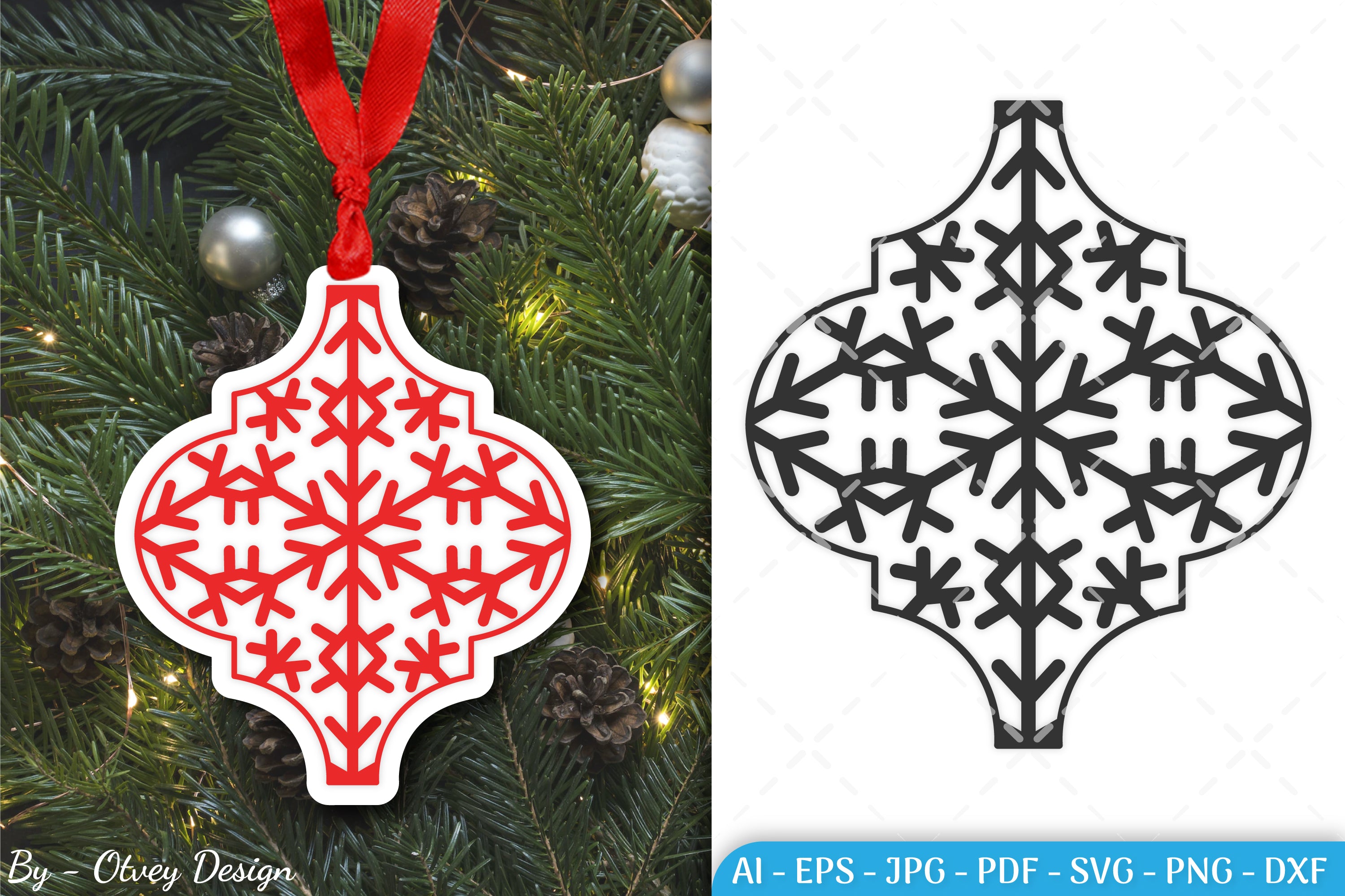 Arabesque Christmas Ornament SVG Bundle