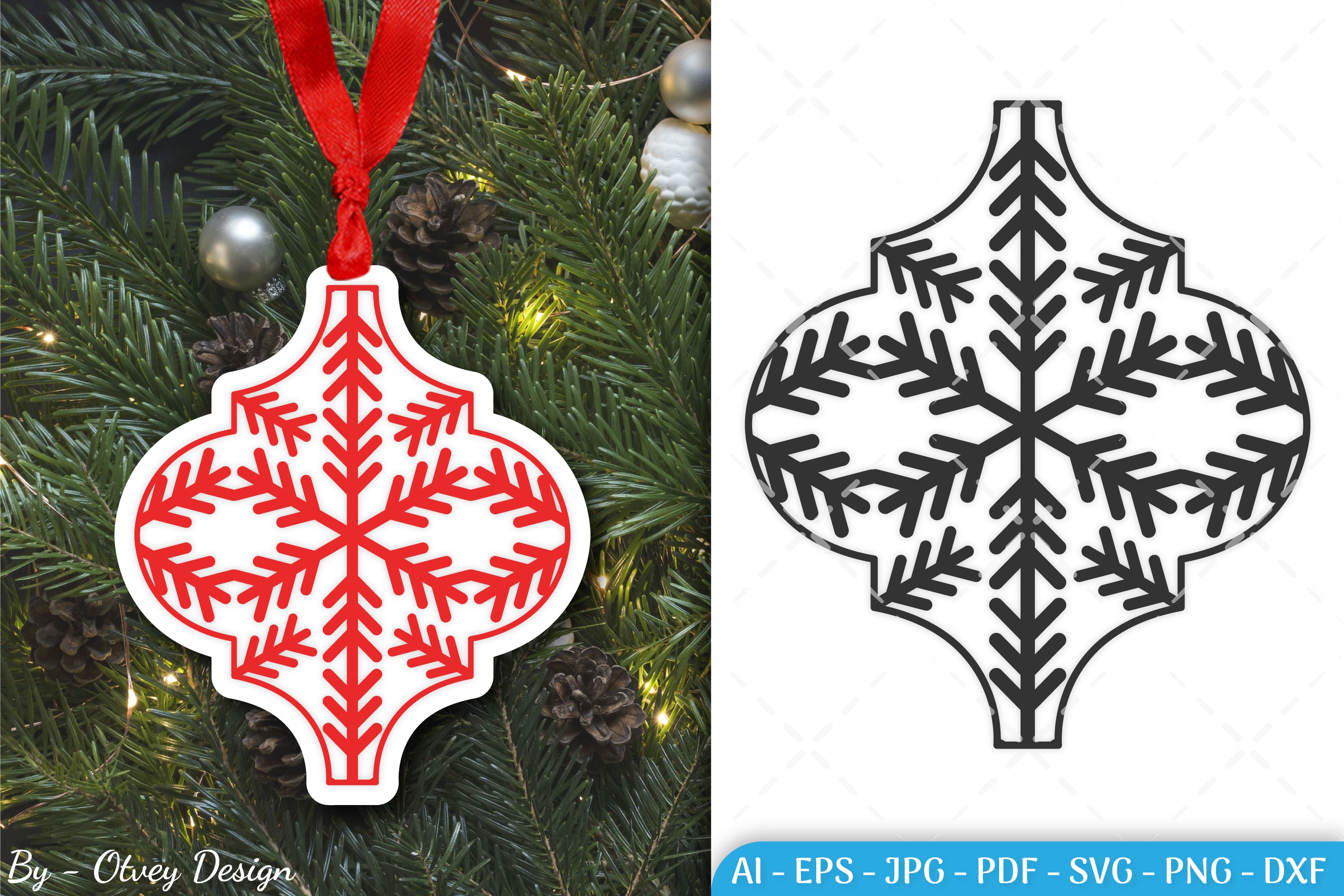 Arabesque Christmas Ornament SVG Bundle