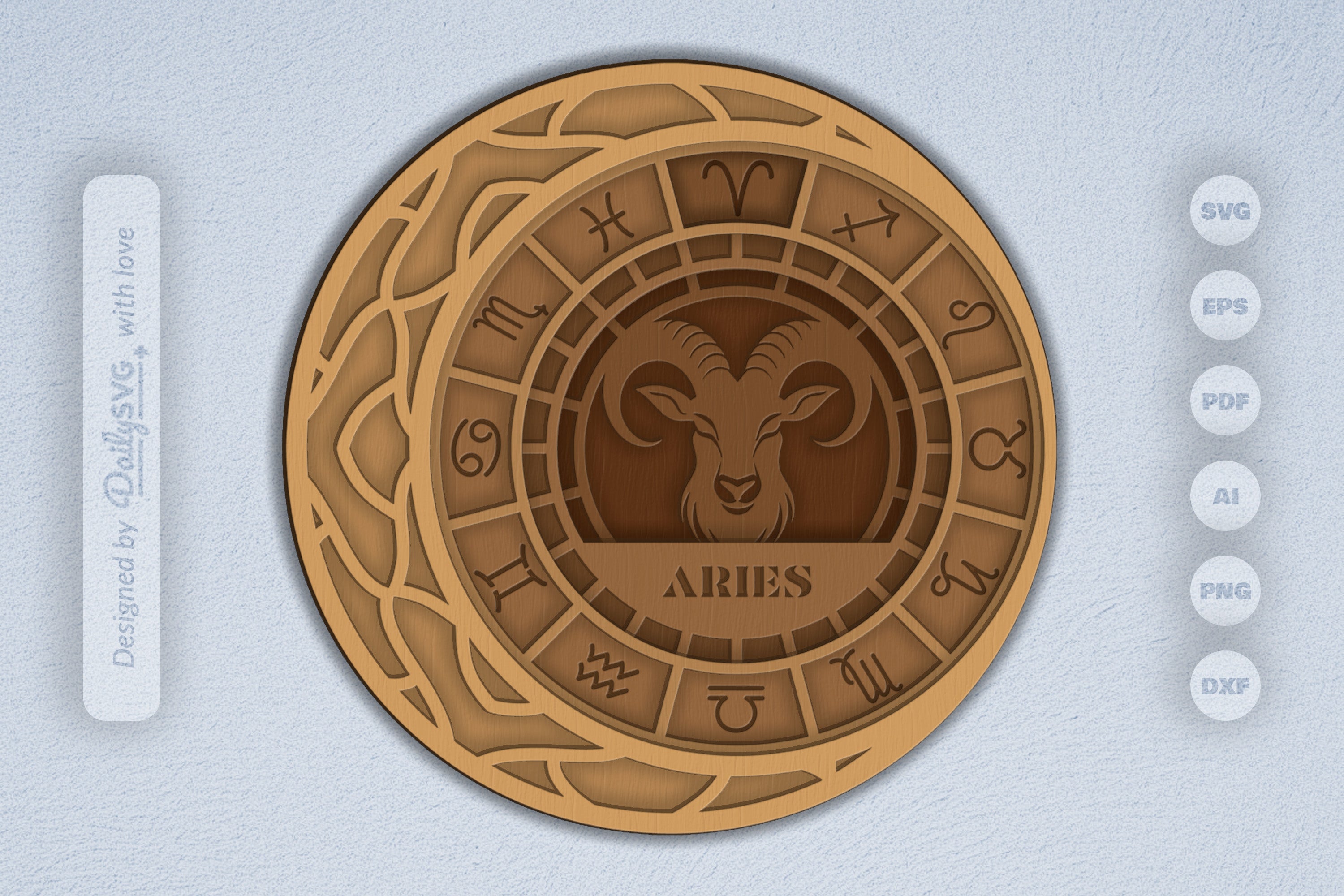Aries Zodiac Laser Cut SVG Bundle