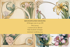 Art Nouveau Junk Journal Papers - CraftNest - Digital Crafting and Art