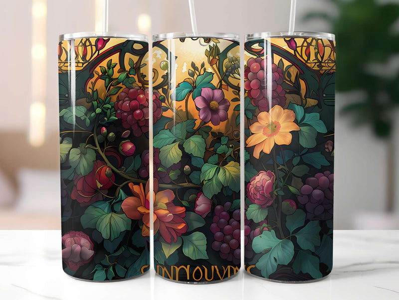 Art Nouveau Summer 5 Tumbler Wrap - CraftNest - Digital Crafting and Art