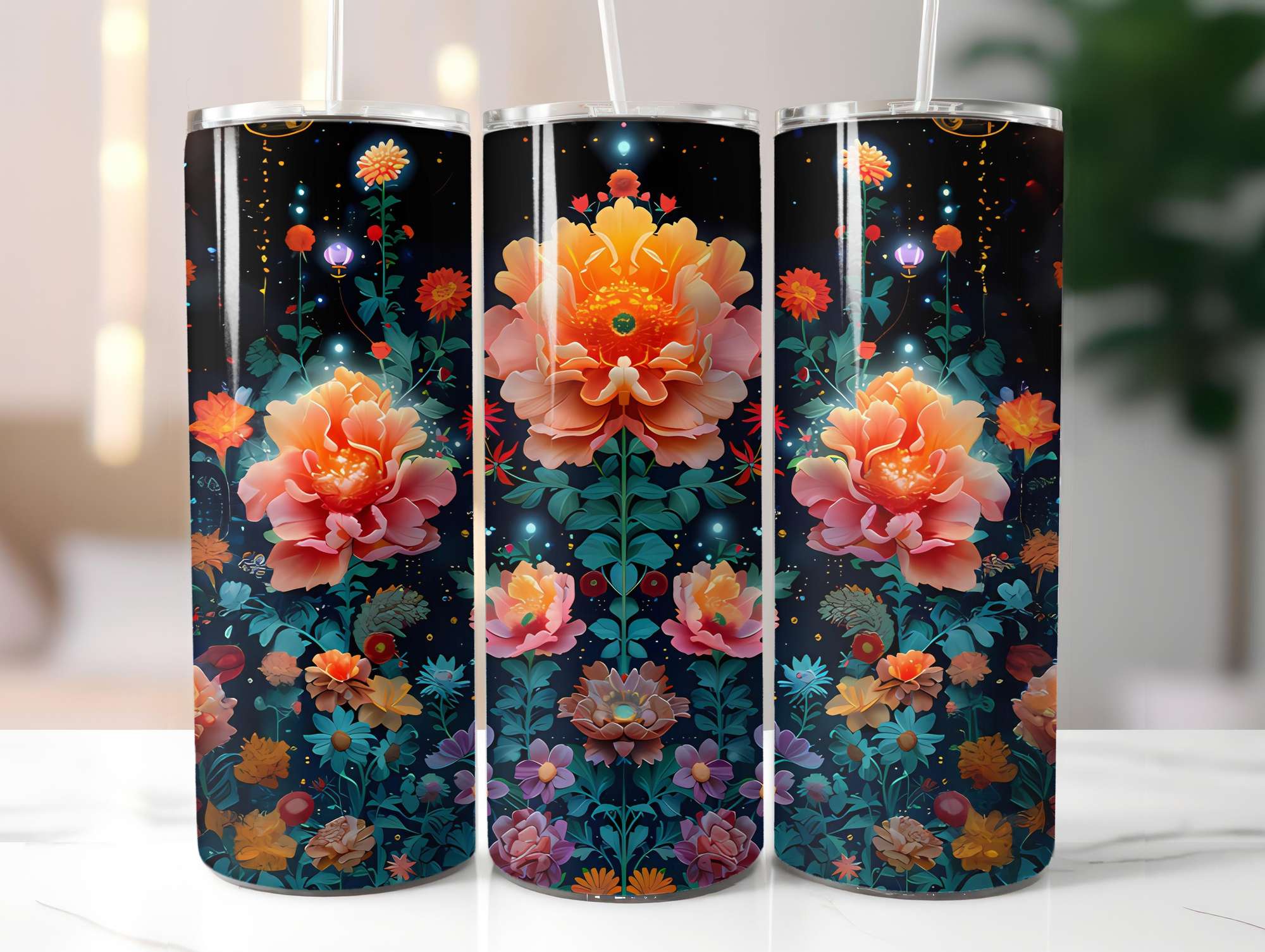 Art Nouveau Summer 3 Tumbler Wrap - CraftNest - Digital Crafting and Art