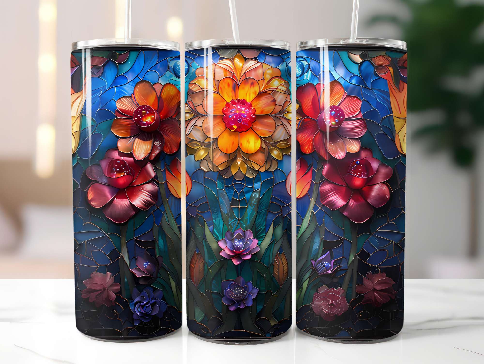 Art Nouveau Summer 4 Tumbler Wrap - CraftNest - Digital Crafting and Art