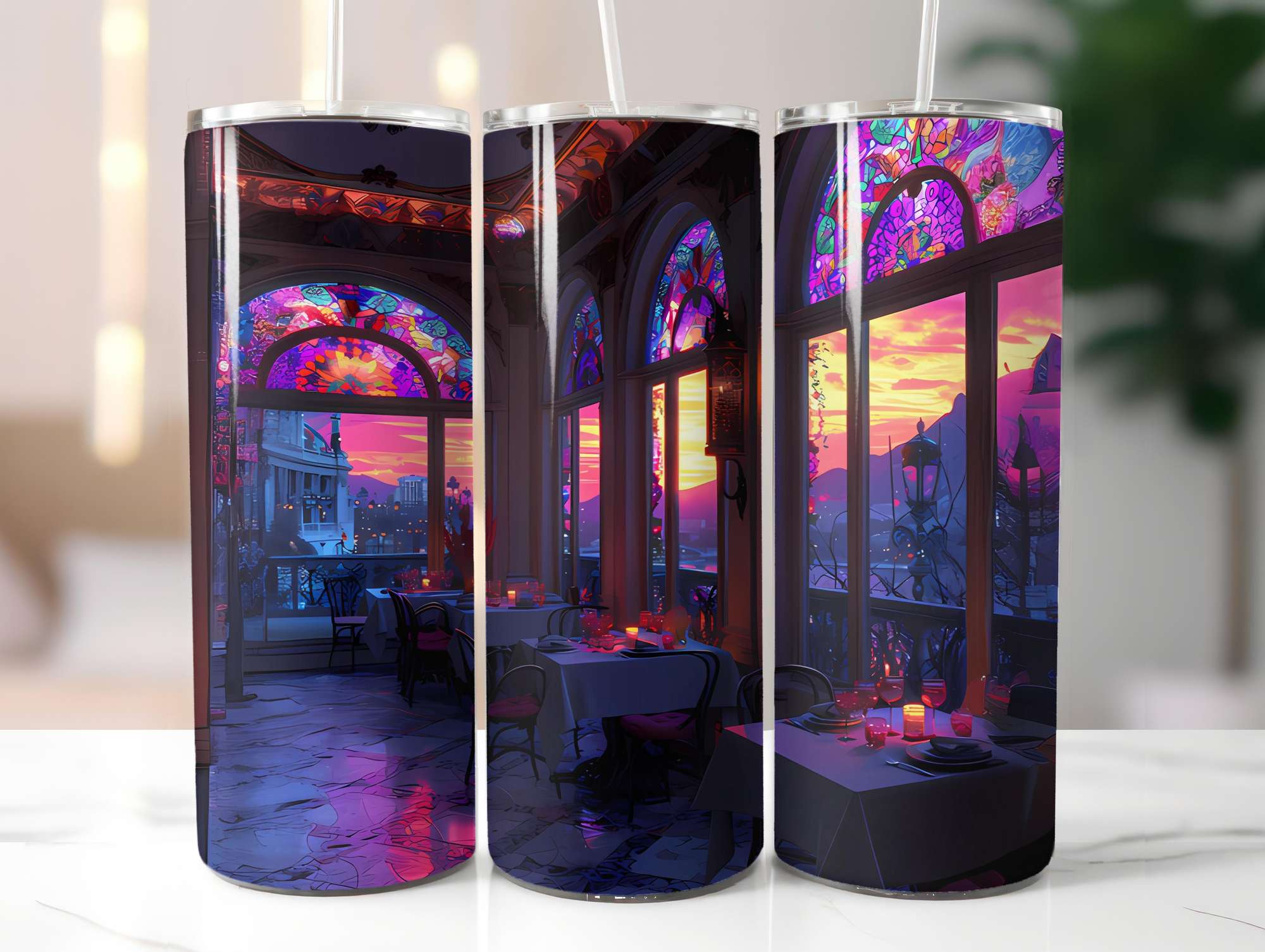 Art Nouveau Summer 3 Tumbler Wrap - CraftNest - Digital Crafting and Art