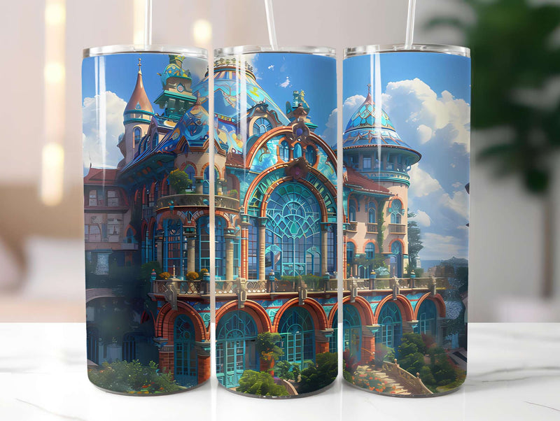 Art Nouveau Summer 1 Tumbler Wrap - CraftNest - Digital Crafting and Art