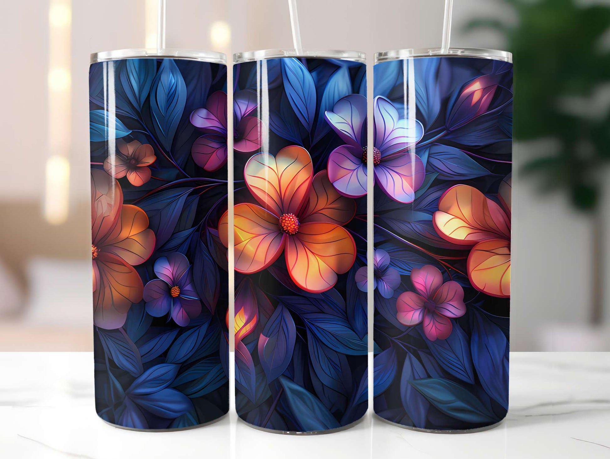 Art Nouveau Summer 4 Tumbler Wrap - CraftNest - Digital Crafting and Art