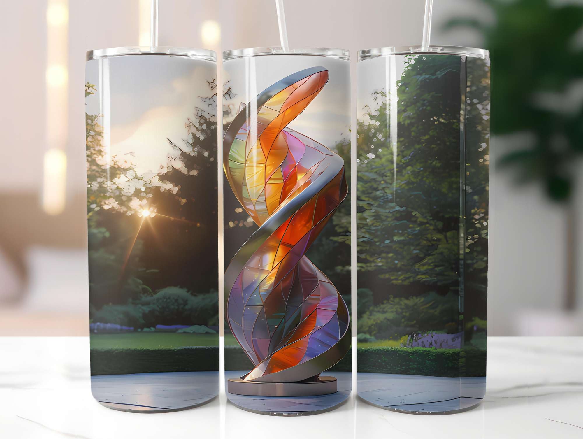 Art Nouveau Summer 3 Tumbler Wrap - CraftNest - Digital Crafting and Art