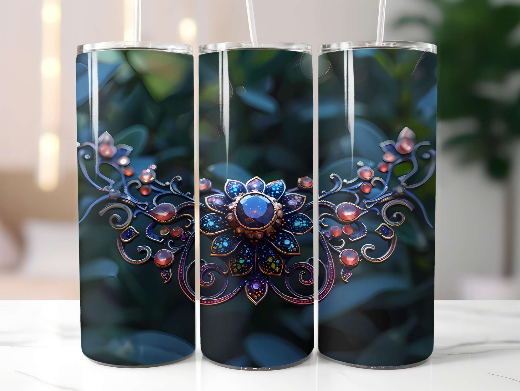 Art Nouveau Summer 5 Tumbler Wrap - CraftNest - Digital Crafting and Art