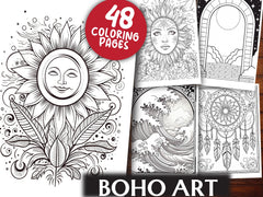 Boho Art Coloring Book - CraftNest - Digital Crafting and Art