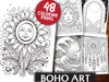 Boho Art Coloring Book