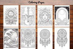 Boho Art Coloring Book - CraftNest - Digital Crafting and Art