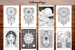 Boho Art Coloring Book - CraftNest - Digital Crafting and Art