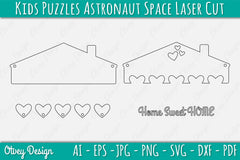 Family Keychain SVG Home Key Holder Laser Cut SVG Bundle 2 - CraftNest - Digital Crafting and Art