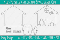 Family Keychain Home Key Holder Laser Cut SVG Bundle 1 - CraftNest - Digital Crafting and Art