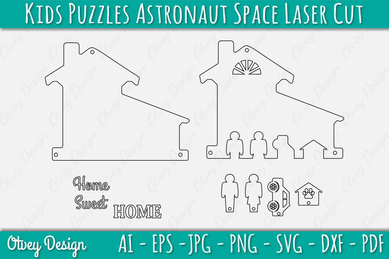 Family Keychain SVG Home Key Holder Laser Cut SVG Bundle 7 - CraftNest - Digital Crafting and Art