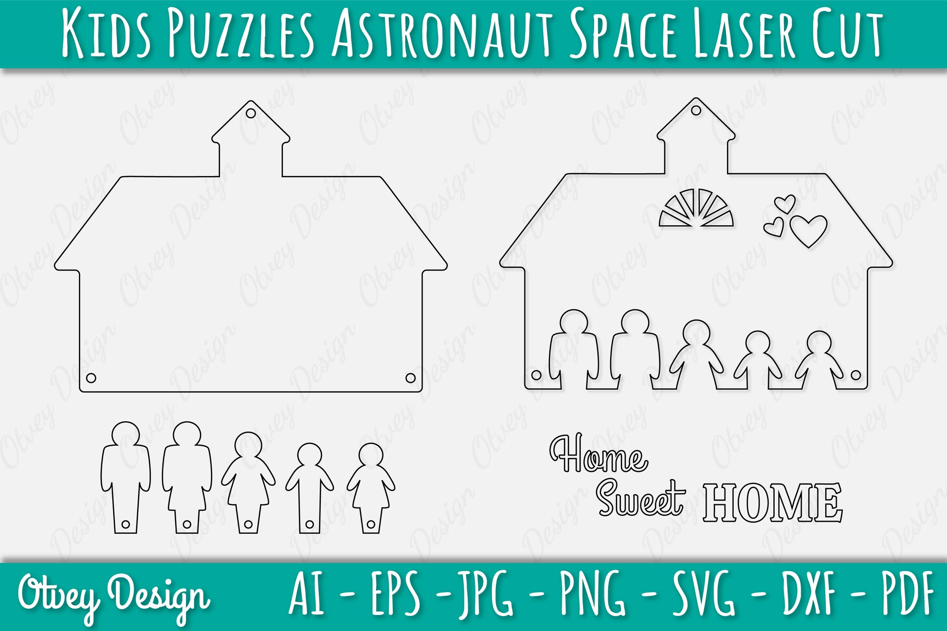 Family Keychain Home Key Holder Laser Cut SVG Bundle 2 - CraftNest - Digital Crafting and Art