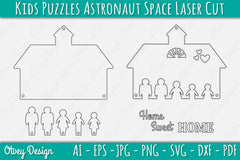 Family Keychain Home Key Holder Laser Cut SVG Bundle 2 - CraftNest - Digital Crafting and Art