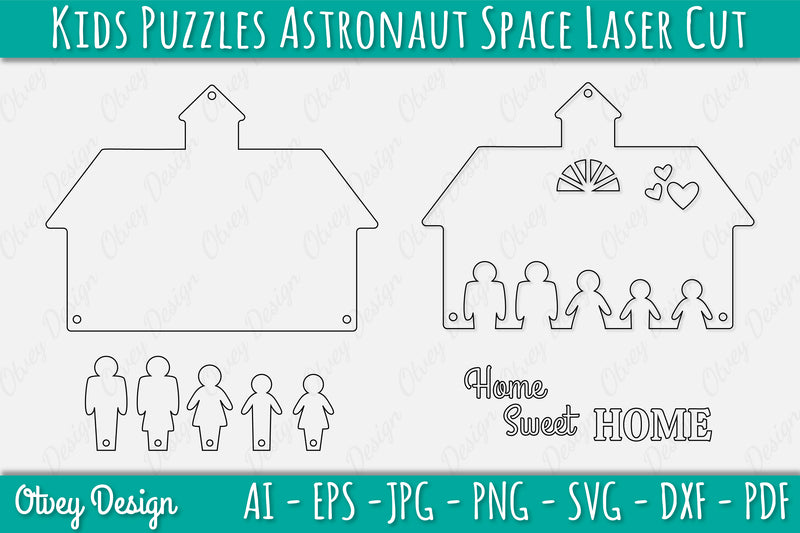 Family Keychain Home Key Holder Laser Cut SVG Bundle 2 - CraftNest - Digital Crafting and Art