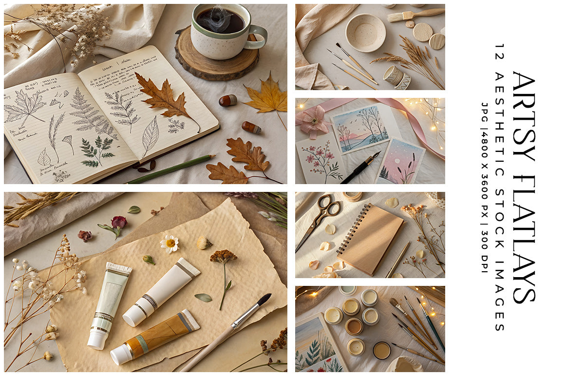 Artsy Flatlays - Stock Images