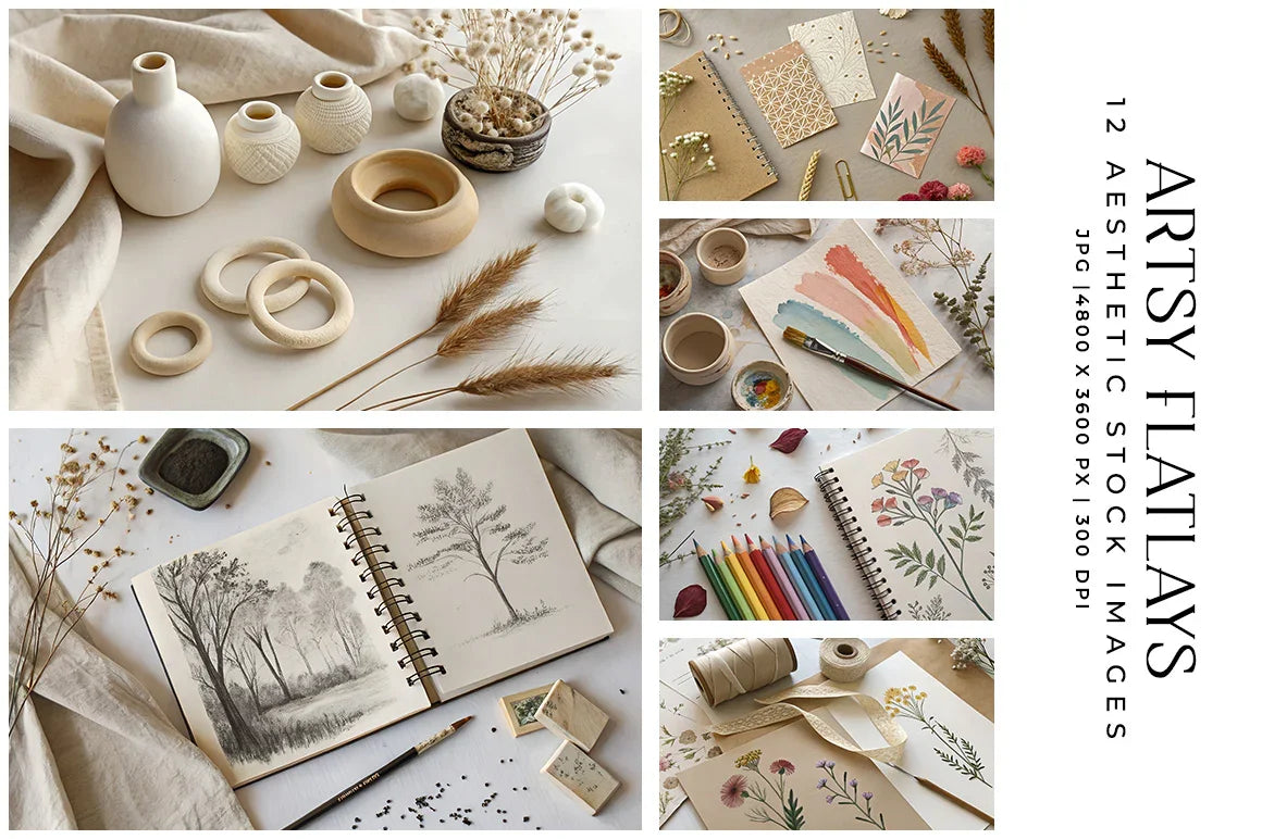 Artsy Flatlays - Stock Images