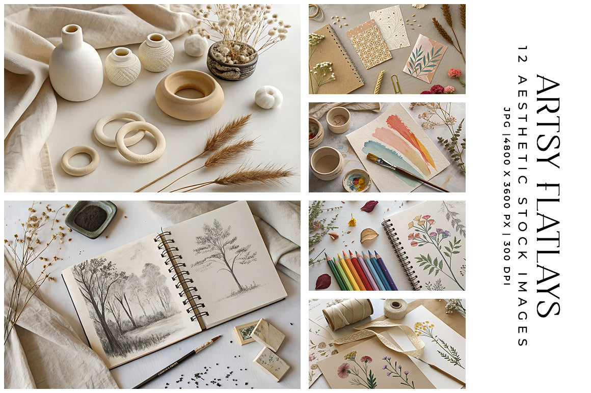 Artsy Flatlays - Stock Images