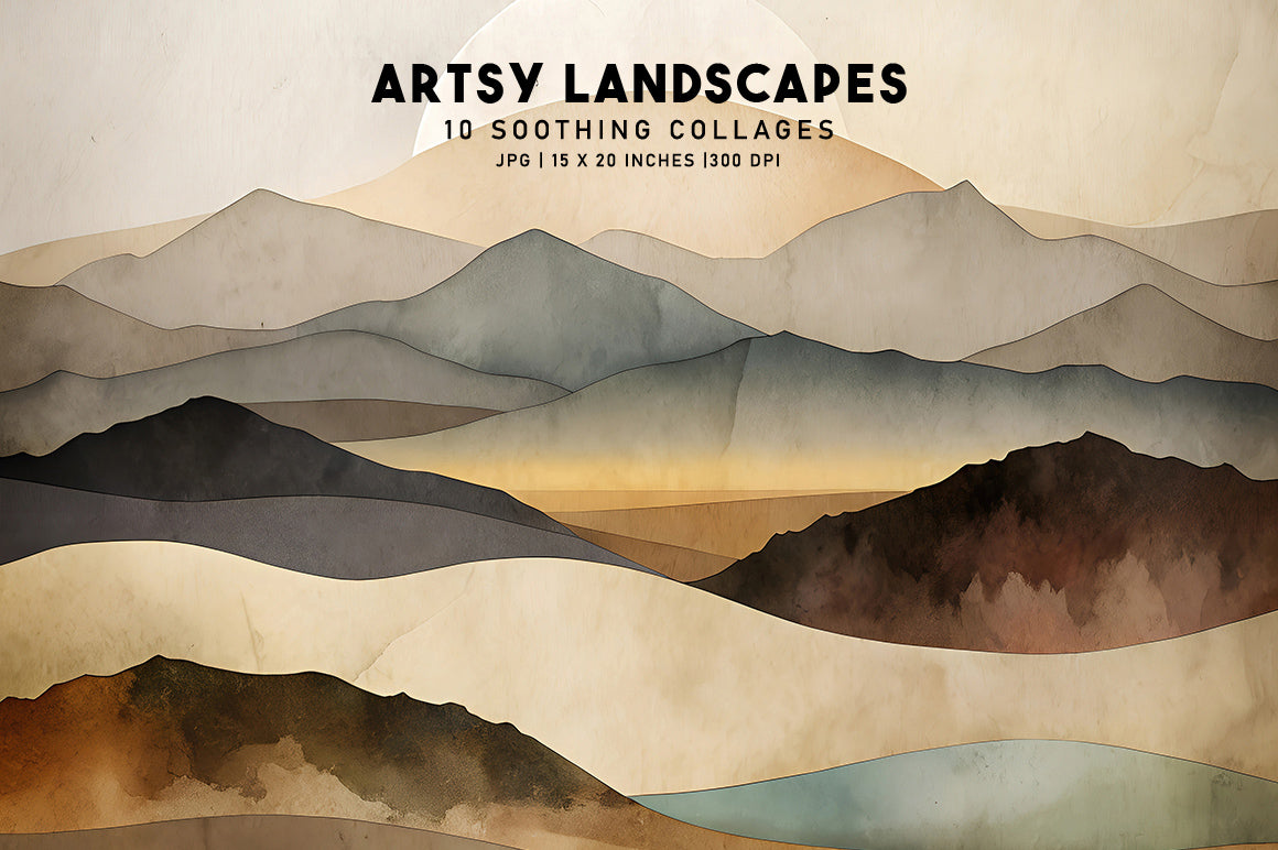 Artsy Landscape Collages - Wall Art