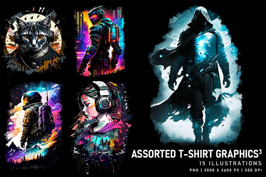 Assorted T-Shirt Graphics V3 - Funky & Groovy