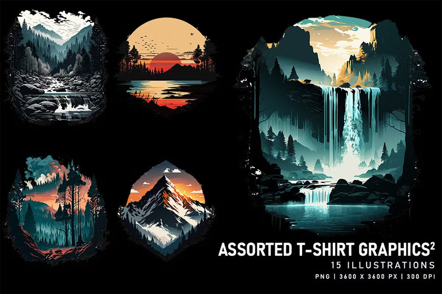 Assorted T-Shirt Graphics V2 - Funky & Groovy