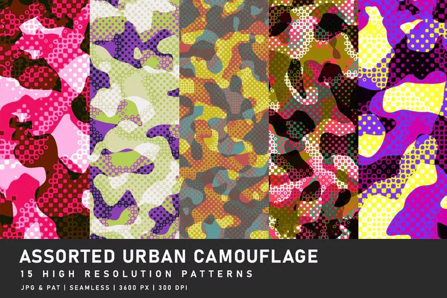 Assorted Urban Camouflage - CraftNest - Digital Crafting and Art