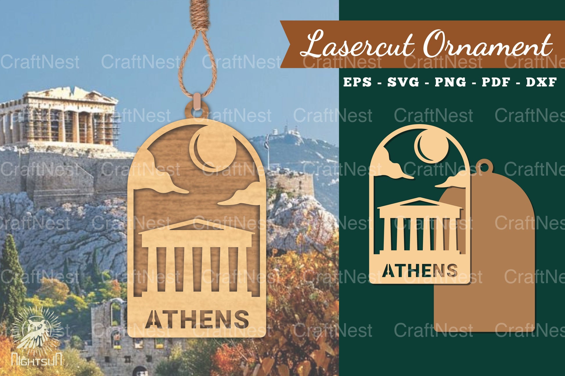Athens Laser Cut Ornament Clipart Bundle - CraftNest - Digital Crafting and Art