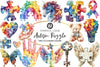 Autism Puzzle Clipart Bundle