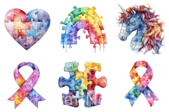 Autism Puzzle Clipart Bundle - CraftNest - Digital Crafting and Art