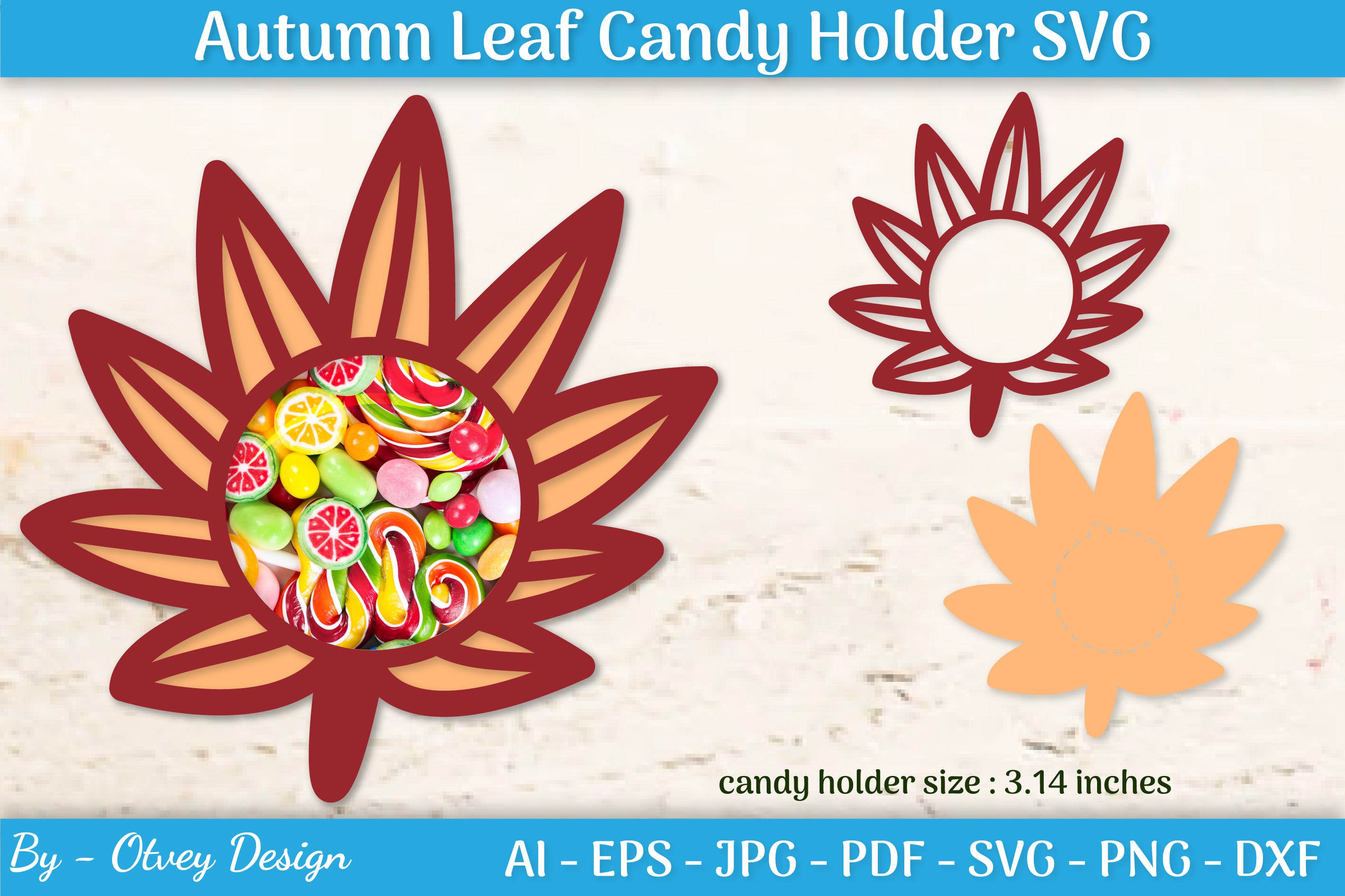 Autumn Leaf Candy Dome SVG Bundle