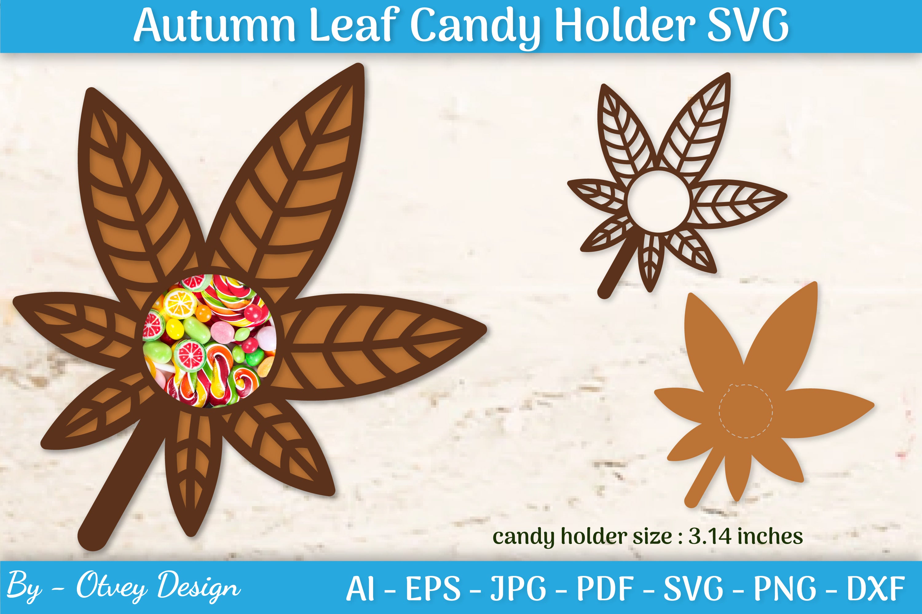 Autumn Leaf Candy Dome SVG Bundle
