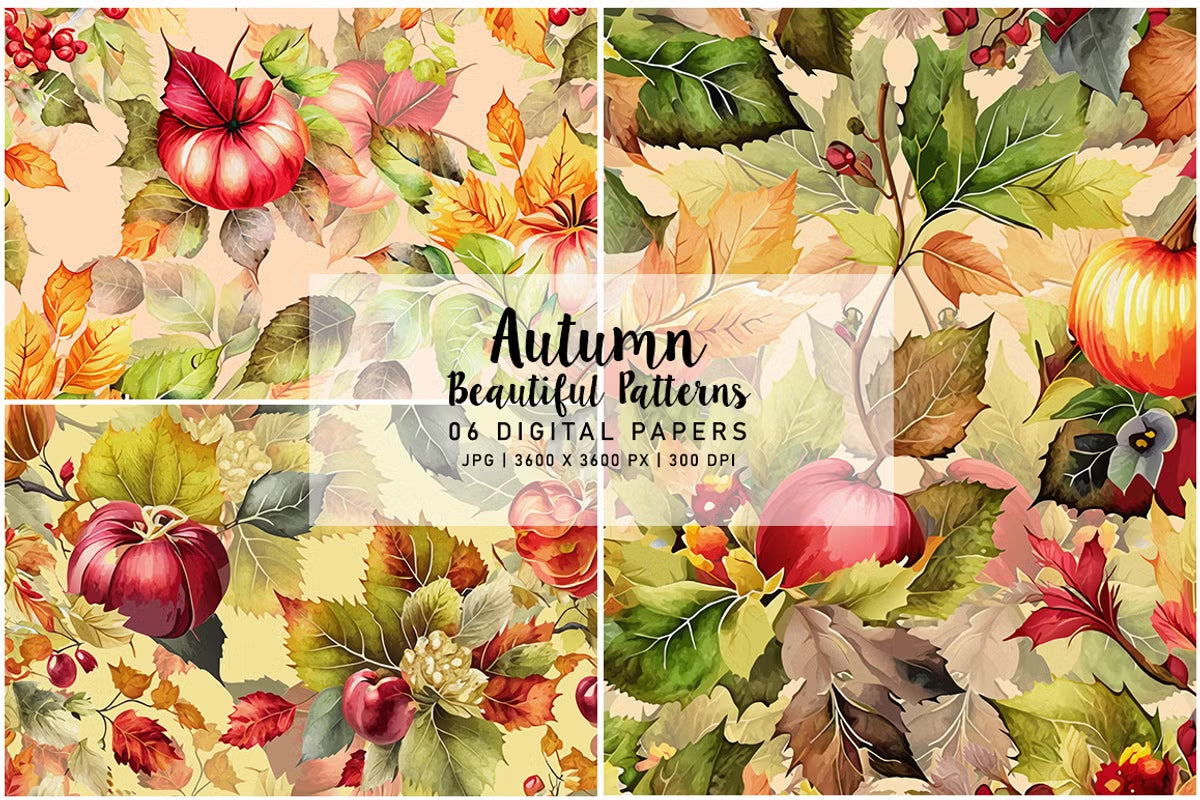 Beautiful Autumn Patterns - CraftNest - Digital Crafting and Art