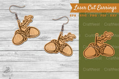 Autumn Leaves Laser Cut Earrings SVG Design Bundle - CraftNest - Digital Crafting and Art