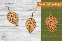 Autumn Leaves Laser Cut Earrings Design Bundle - CraftNest - Digital Crafting and Art