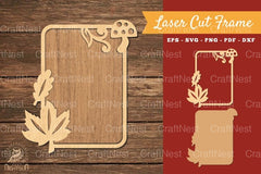 Autumn Leaves Laser Cut Frame SVG Bundle - CraftNest - Digital Crafting and Art
