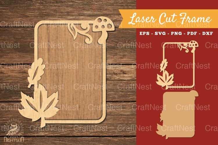 Autumn Leaves Laser Cut Frame SVG Bundle - CraftNest - Digital Crafting and Art