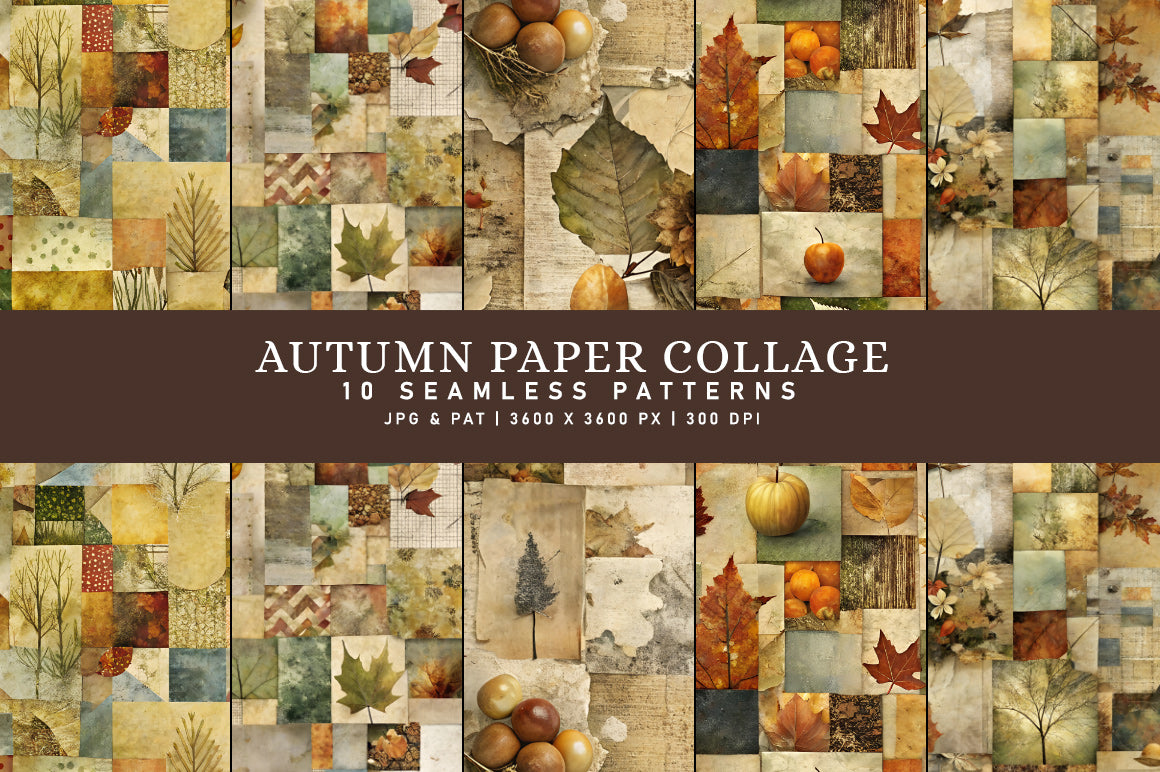 Autumn Paper Collage - CraftNest - Digital Crafting and Art