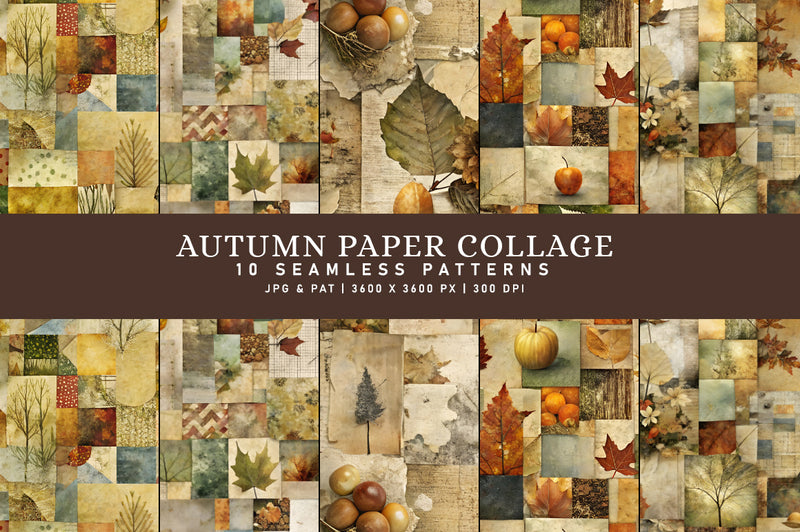 Autumn Paper Collage - CraftNest - Digital Crafting and Art