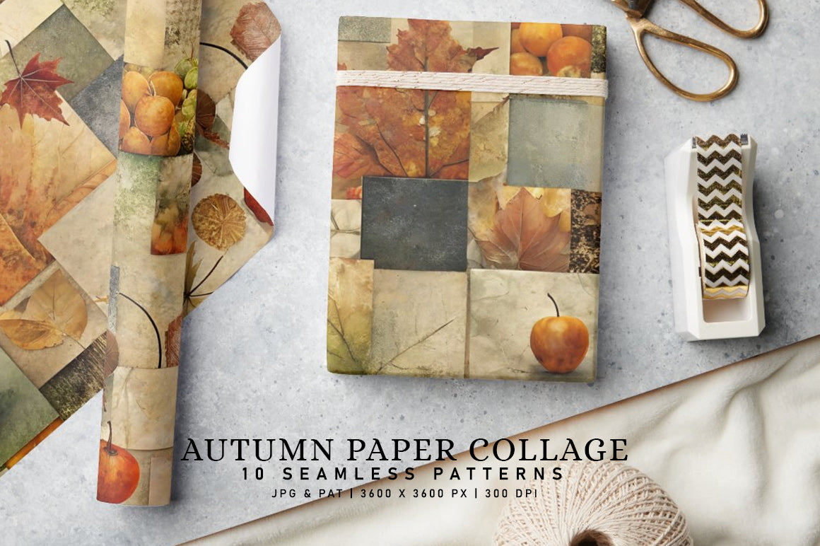 Autumn Paper Collage - CraftNest - Digital Crafting and Art