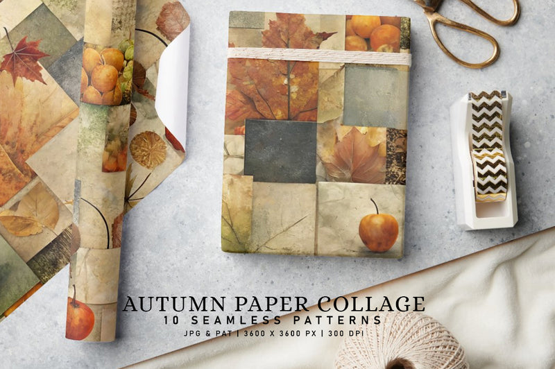 Autumn Paper Collage - CraftNest - Digital Crafting and Art