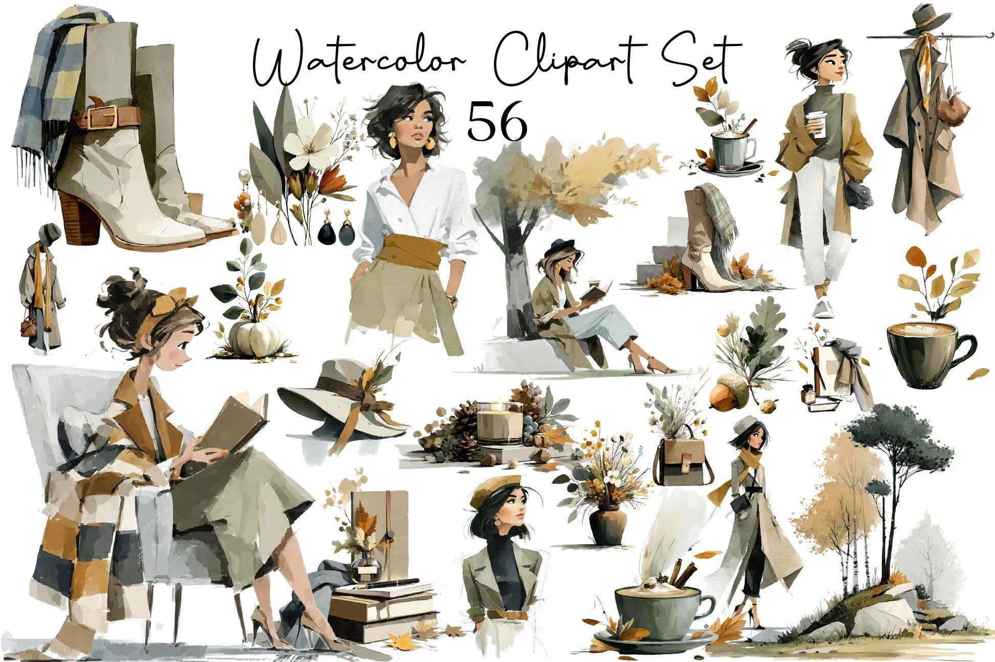 Autumn Clipart Bundle Set - CraftNest - Digital Crafting and Art