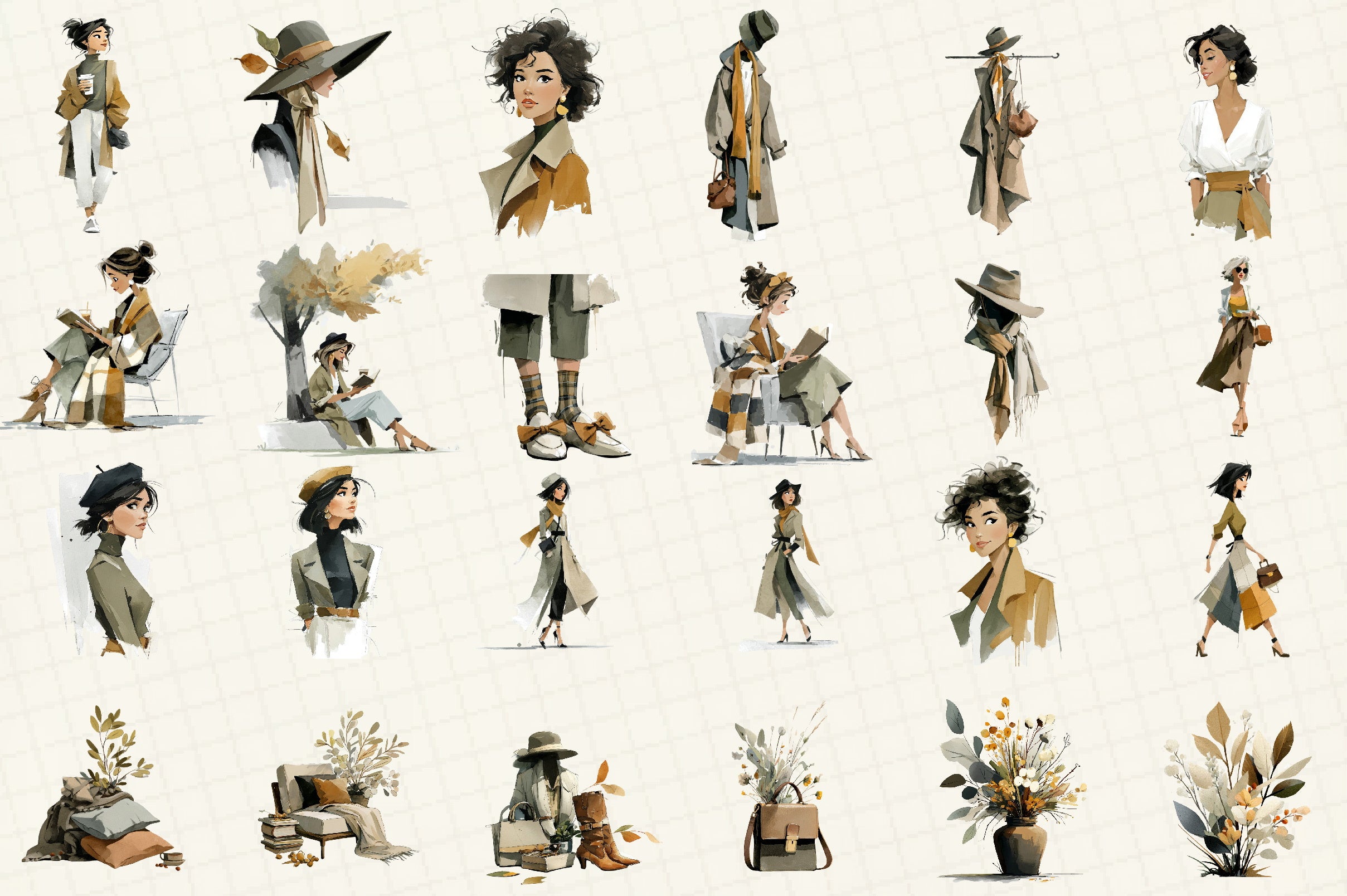 Autumn Clipart Bundle Set