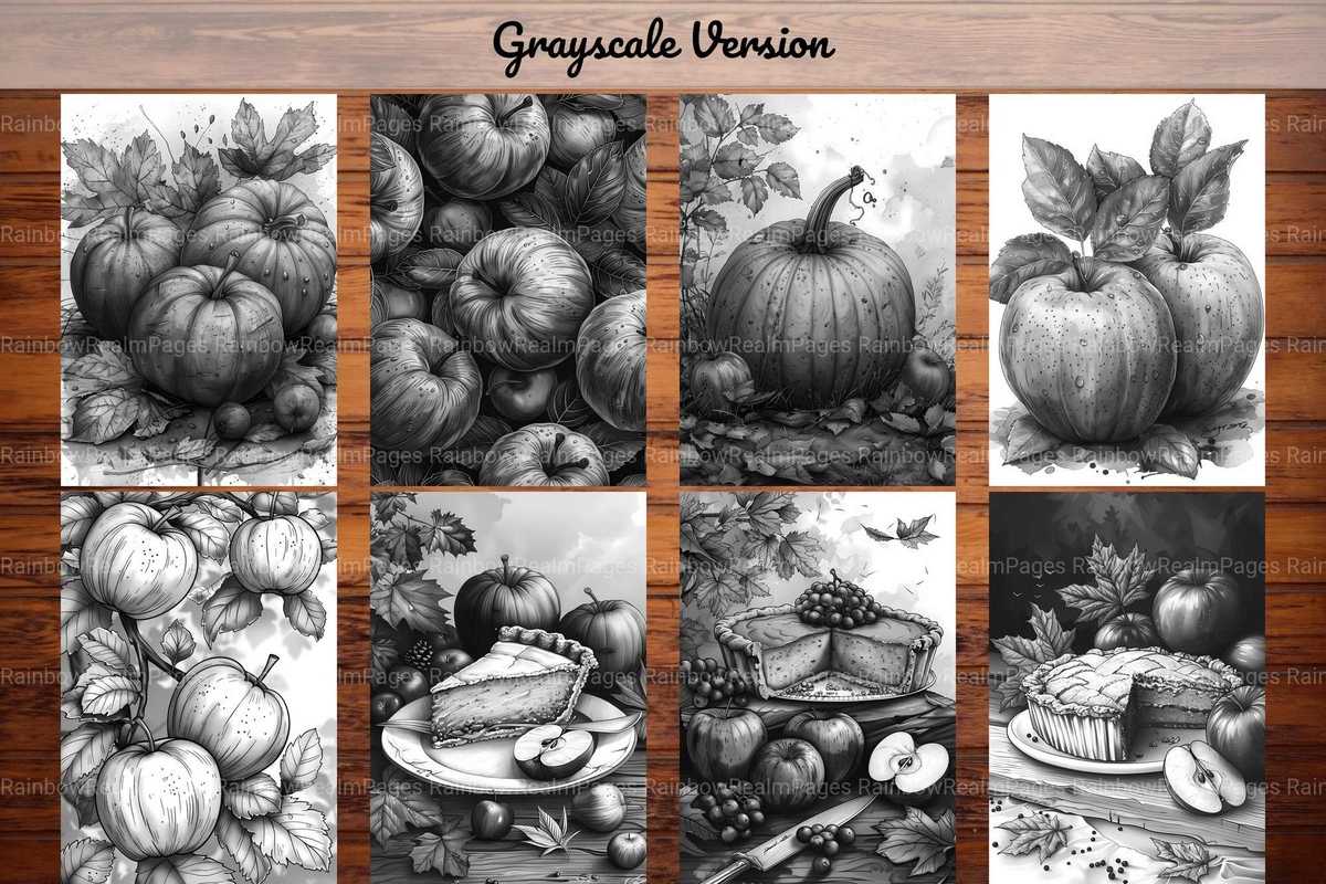 Autumn Apple Coloring Books - CraftNest - Digital Crafting and Art