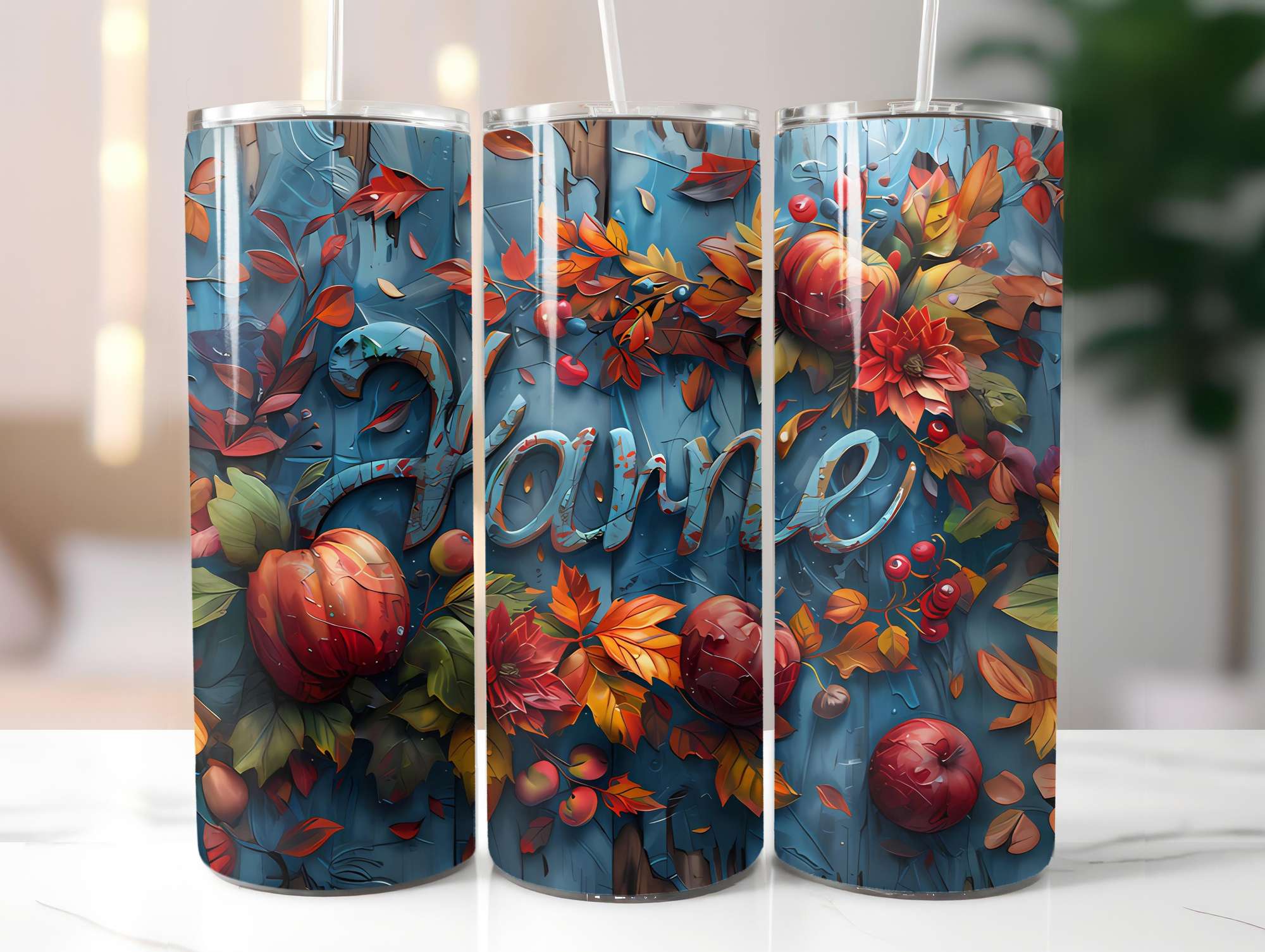 Autumn Apple 4 Tumbler Wrap - CraftNest - Digital Crafting and Art