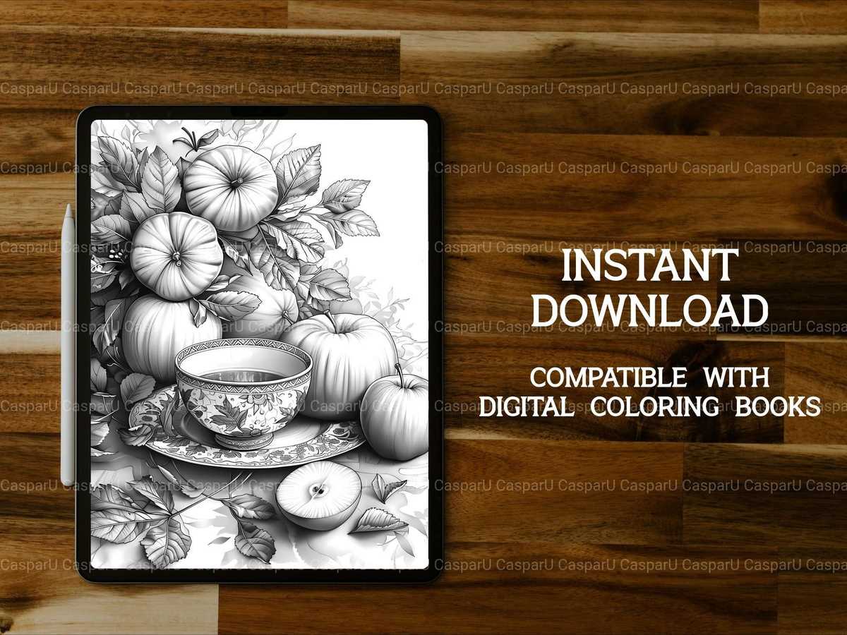 Autumn Apple Coloring Books - CraftNest - Digital Crafting and Art