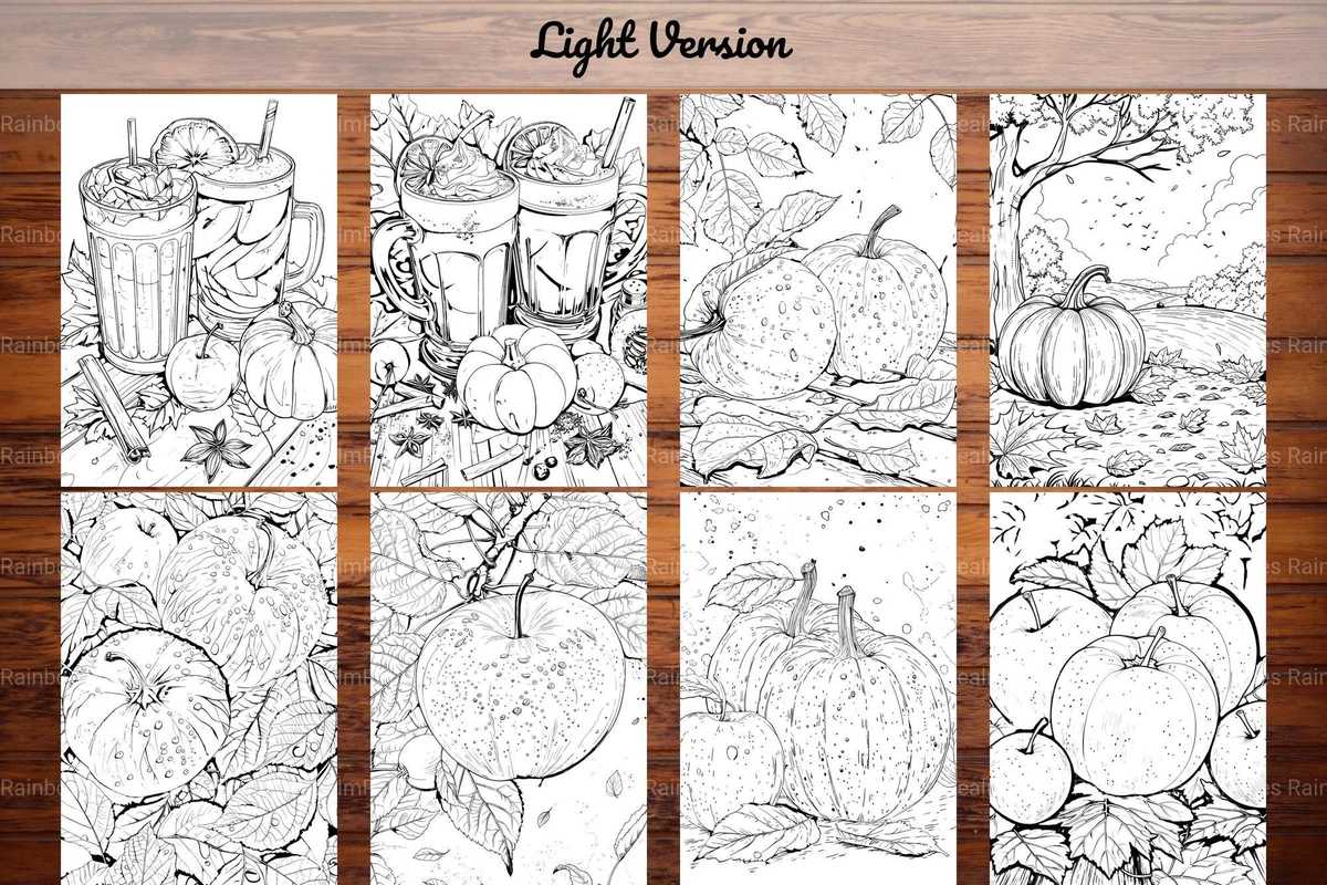 Autumn Apple Coloring Books - CraftNest - Digital Crafting and Art