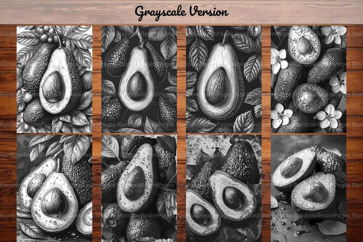 Avocado Coloring Books - CraftNest - Digital Crafting and Art